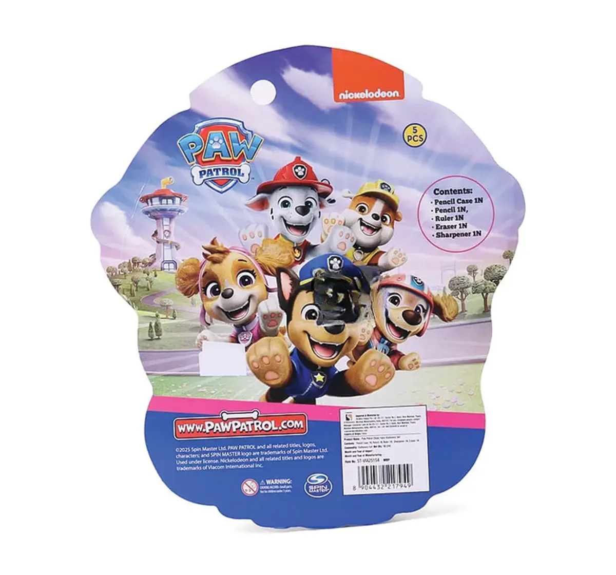 Striders Paw Patrol Skye Cart 5-Pieces Stationery Set Kids' Back-to-School Supplies, Cute Skye Design, Perfect for School & Office Use, 4Y+
