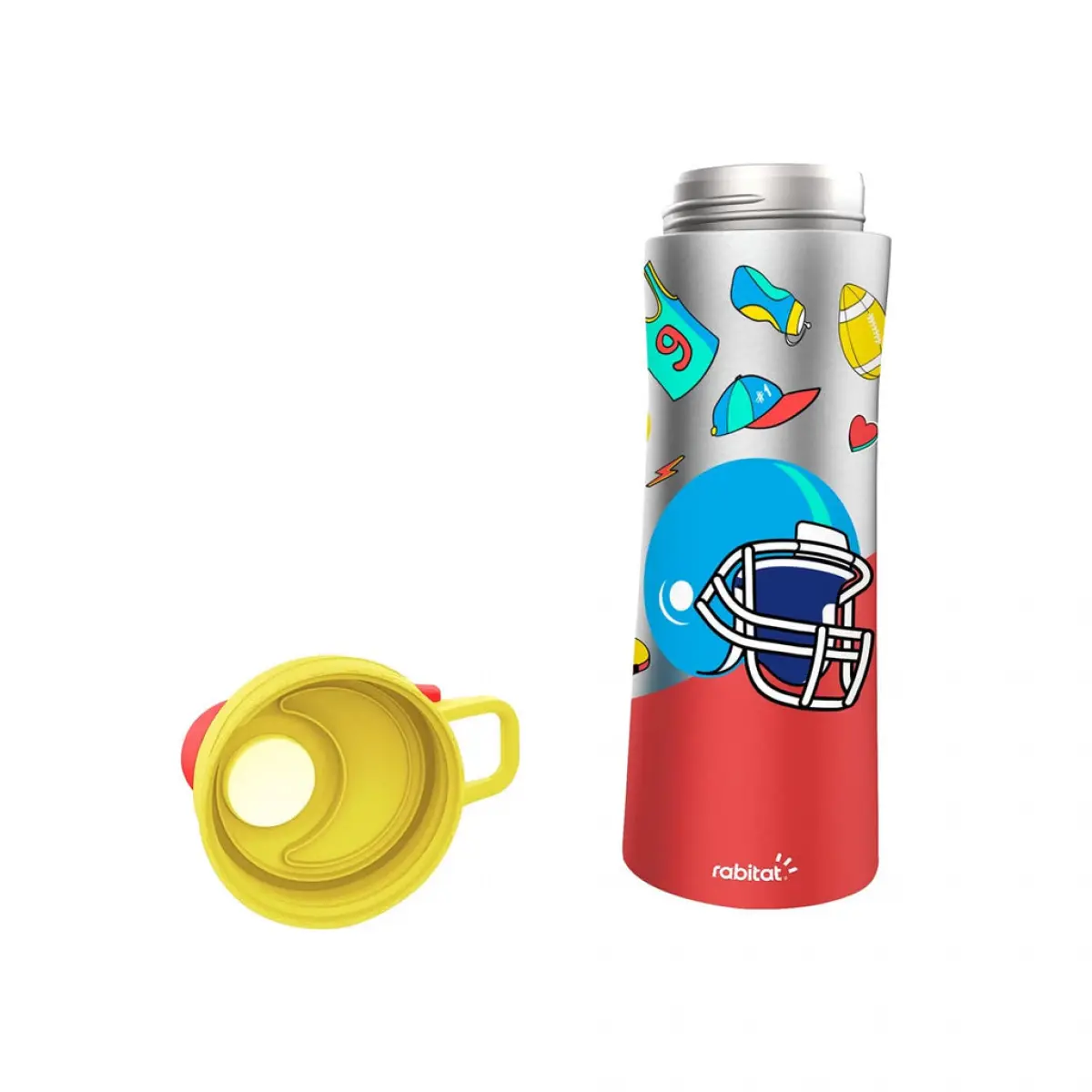 Rabitat Nutrilock Insulated Stainless Steel Bottle with Infuser Mad Eye 550 ml For Kids of Age 5Y+, Multicolour