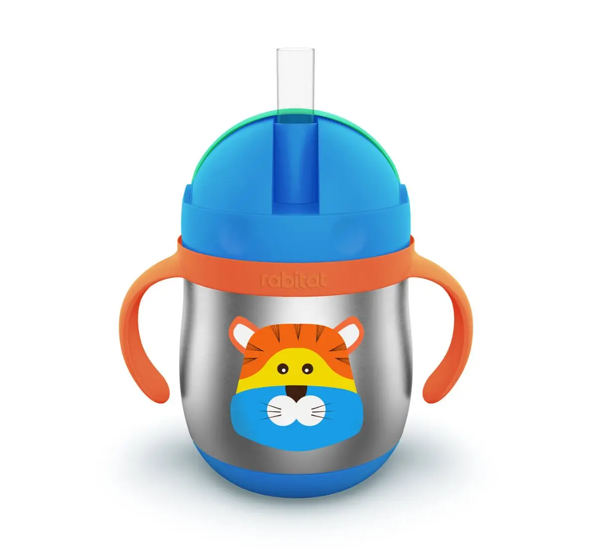 Rabitat First Step Gravity Sipper Big Cat 390 ml For Kids of Age 6M ...