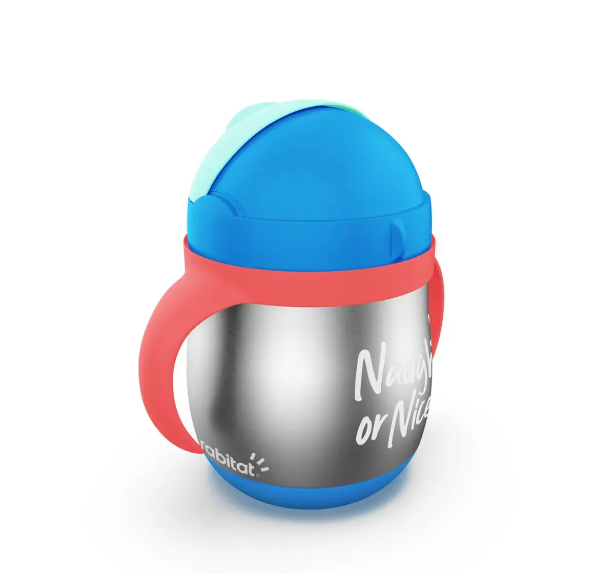 Rabitat First Step Gravity Sipper Cheek Monkey 390 ml For Kids of Age 6M+, Multicolour