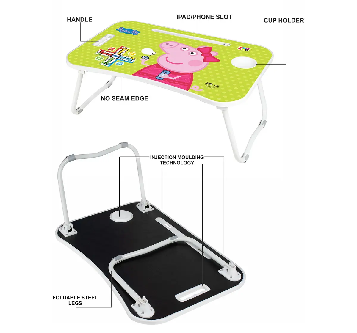 ITOYS Multipurpose Desktop Table Peppa Pig, Multicolour, 4Y+