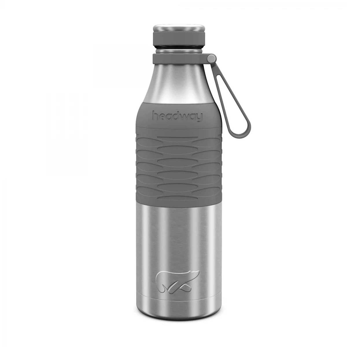 Headway Burell Stainless Steel Insulated Bottle Space Grey 600 ML Grey 10Y+