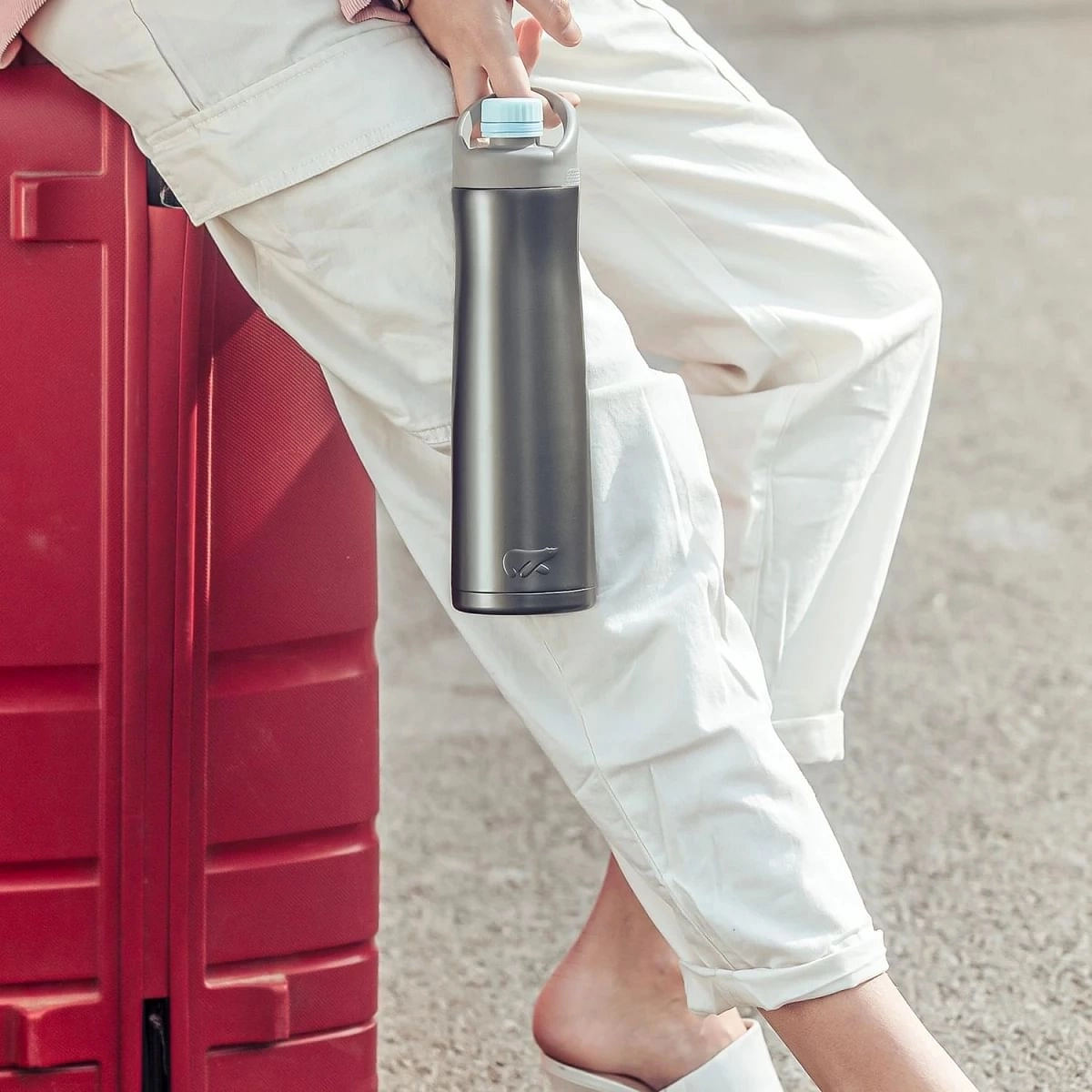 Headway Hyde Vacuum Insulated Stainless Steel Bottle Space Grey 550 ML Grey 10Y+