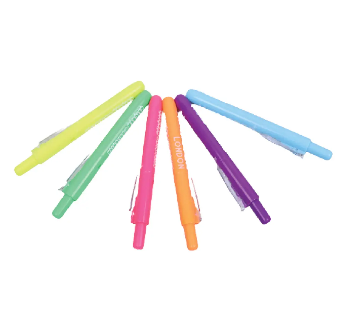 Quirky Clicker Highlighter by Hamster London,Chisel Tip Fine Grip Marker,Ideal Gifts For Stationery Hoarders & Kids, 3Y+