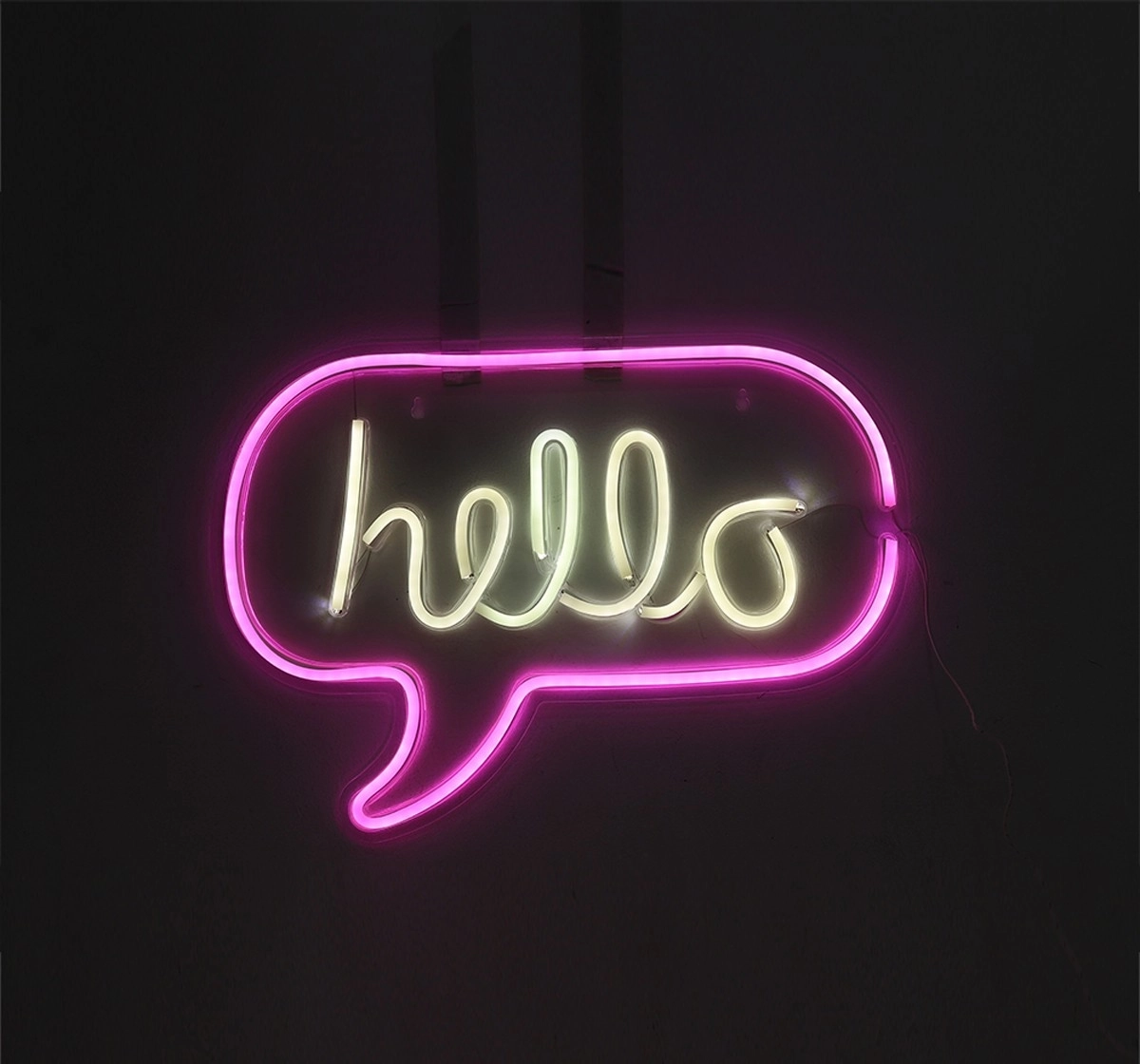 Hype Hello Neon Shaped LED Light by Hamster London, Pink, 10Y+