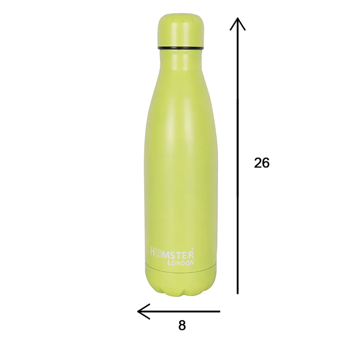 Stainless Steel Insulated Water Bottle by Hamster London for Kids, Yellow, Non-Toxic, BPA Free, 500ml, 5Y+
