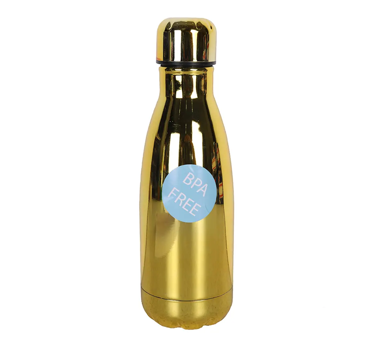 Stainless Steel Insulated Water Bottle by Hamster London for Kids, Gold, Non-Toxic, BPA Free, 350ml, 5Y+
