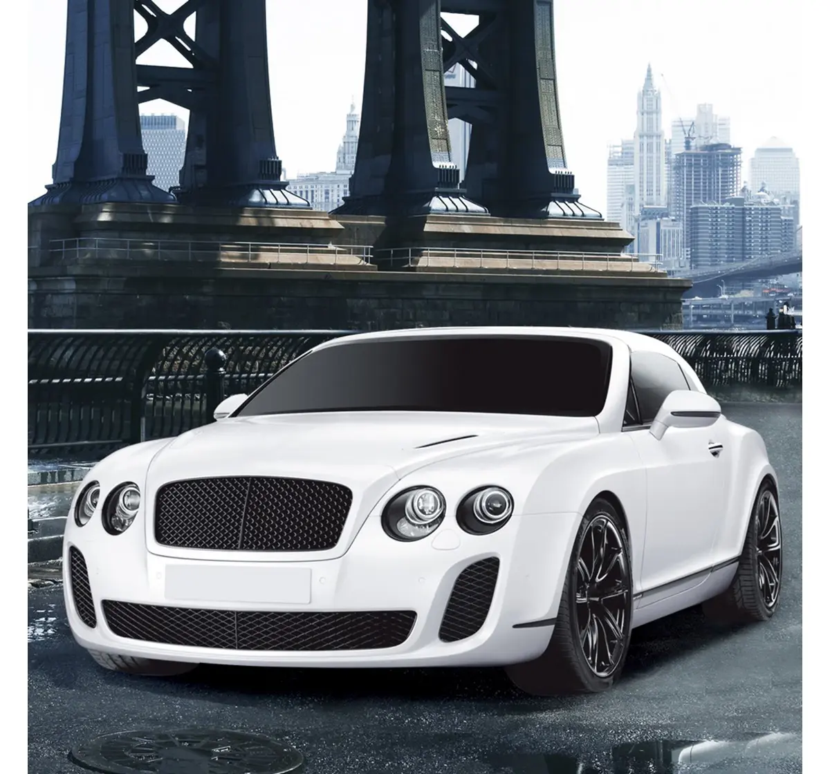 Playzu R/C Car Bentley Gt Supersport (White) R/C 1:24 White 6 Years+