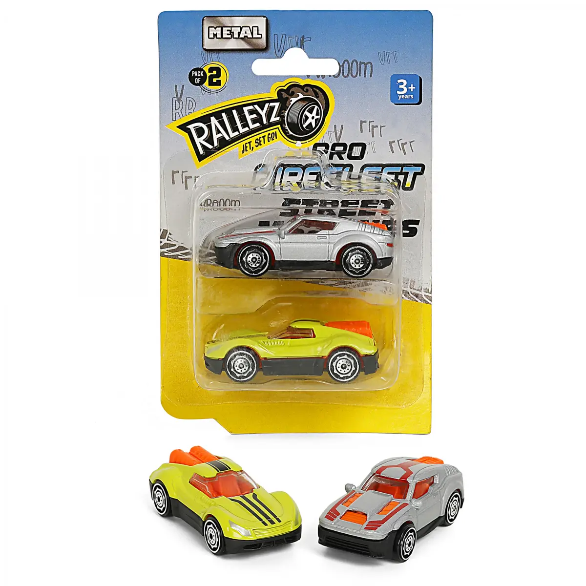 Ralleyz Firefleet Jet Set Go Metal Cars for Kids, Pack of 2, 3Y+, Multicolour