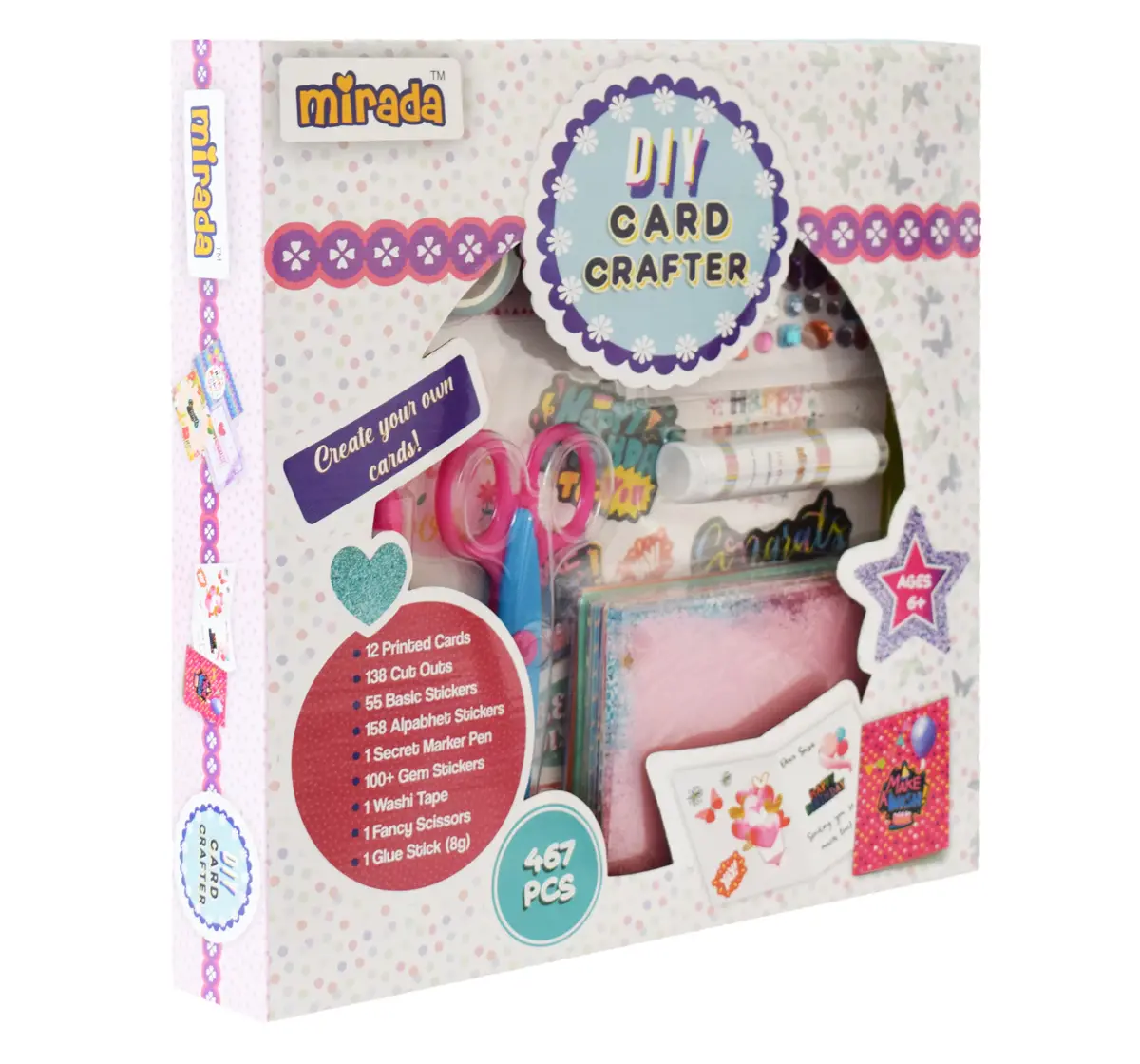 DIY Card Crafter Kit by Mirada, Arts and Crafts for Kids of Age 3 Years+, Creative Play for Kids, Multicolour