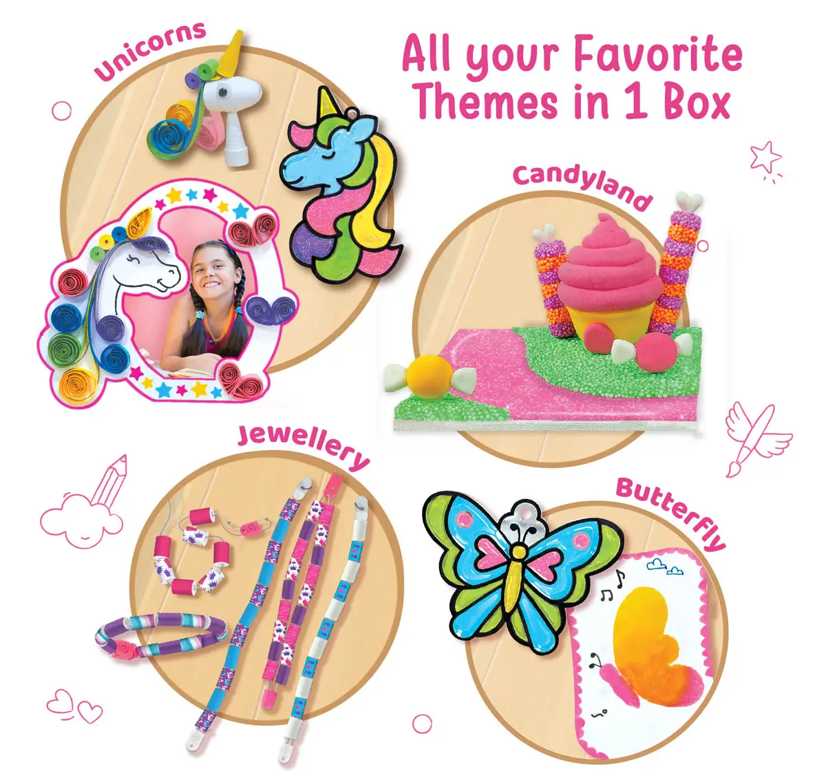 Imagimake Fabulous Craft Quilling Kit Art and Craft set for kids 5Y+, Multicolour