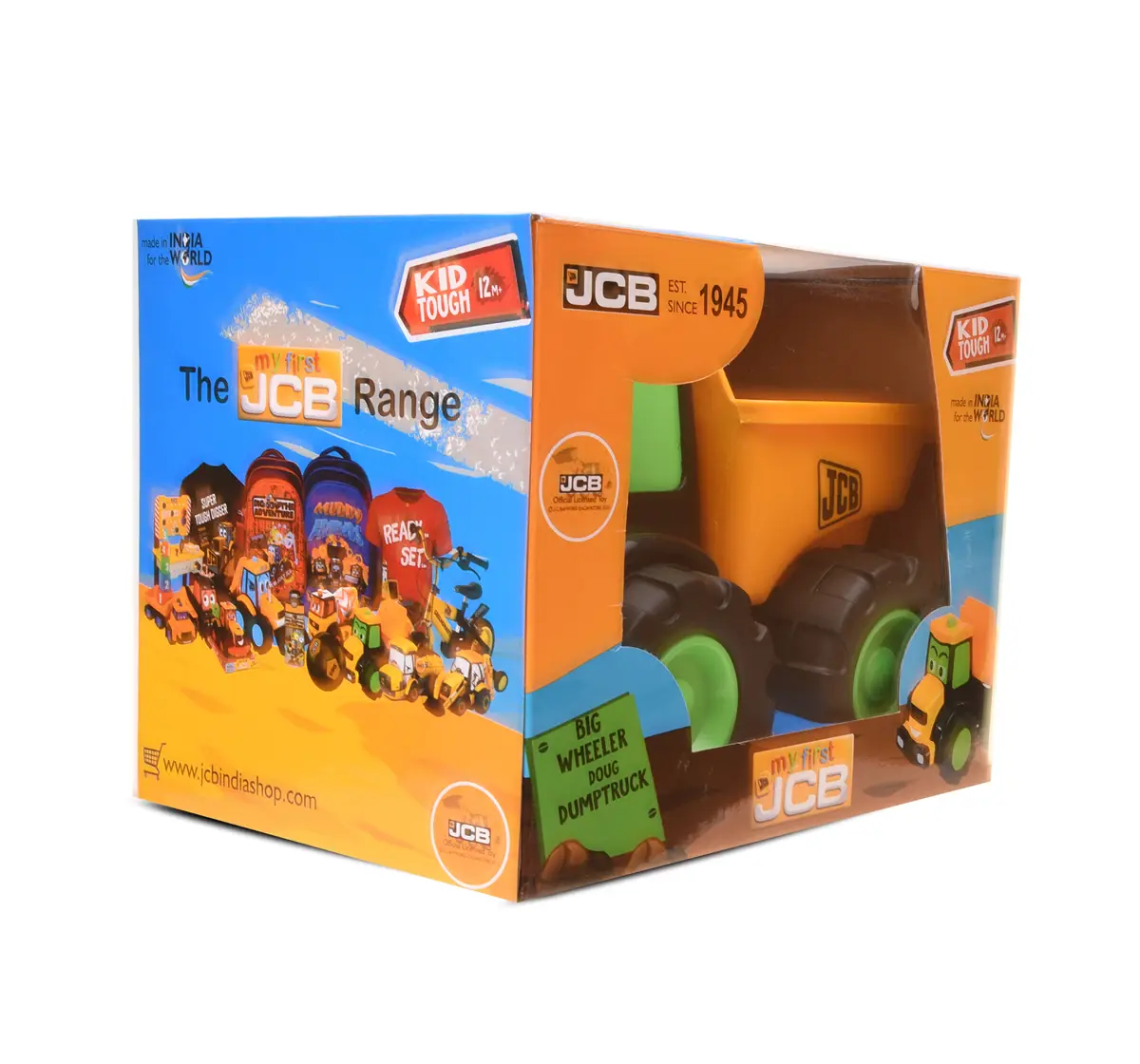 JCB My First Big Wheeler Doug Dump Truck Construction Toys for kids 12M+, Multicolour