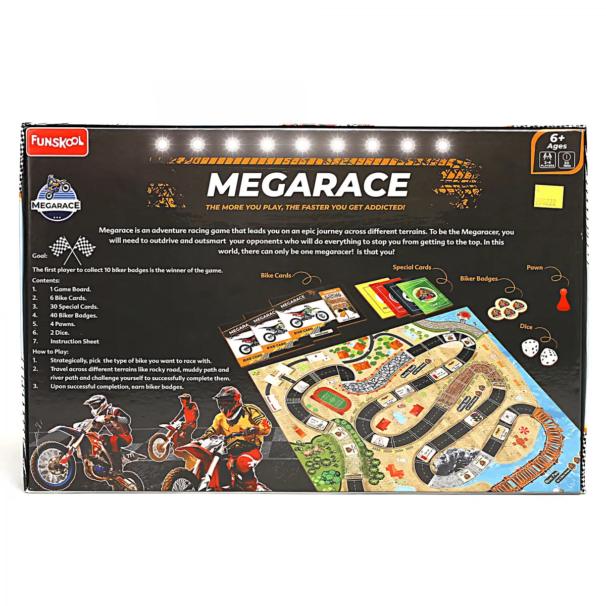Funskool Megarace Game, 2-4 Players, 6Y+, Multicolour