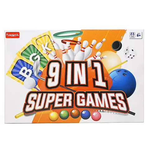 Funskool 9 In 1 Super Games, 2-4 Players, 8Y+, Multicolour