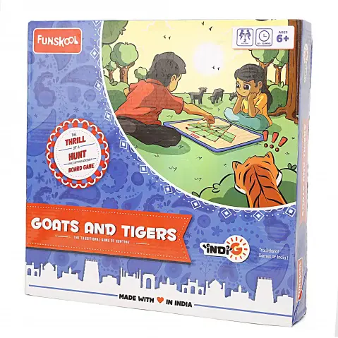 Funskool Goats & Tigers, Traditional Indian Strategy Game, 6Y+, Multicolour