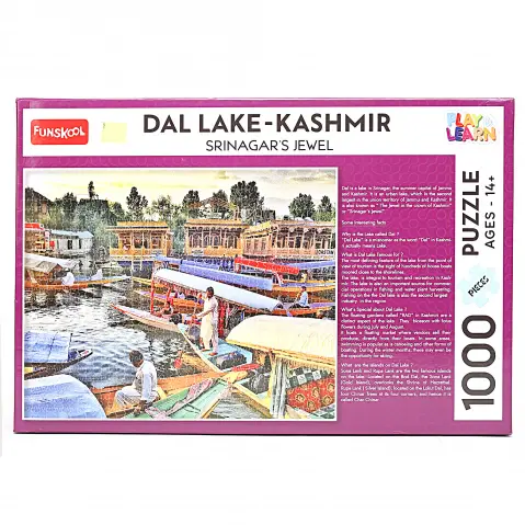 Funskool Dal Lake-Kashmir Puzzle for Kids, 1000PCs, 14Y+, Multicolour