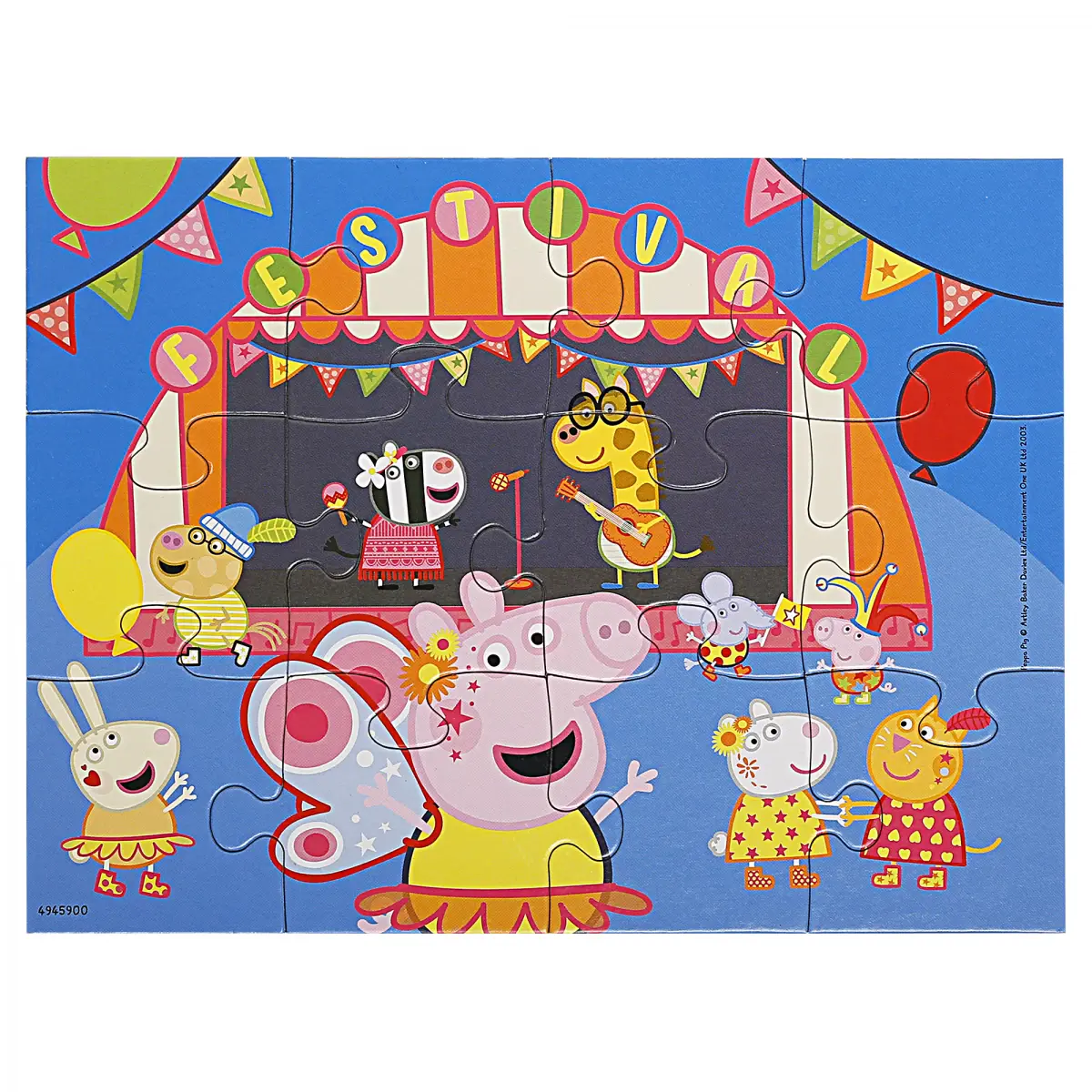 Peppa Pig Time To Celebrate Puzzles for Kids, 2x12 PCs, 4Y+, Multicolour