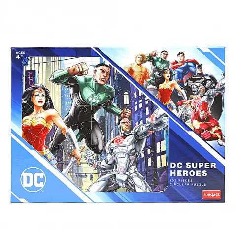Funskool DC Superhero Circular Puzzle, 103PCs, 4Y+, Multicolour