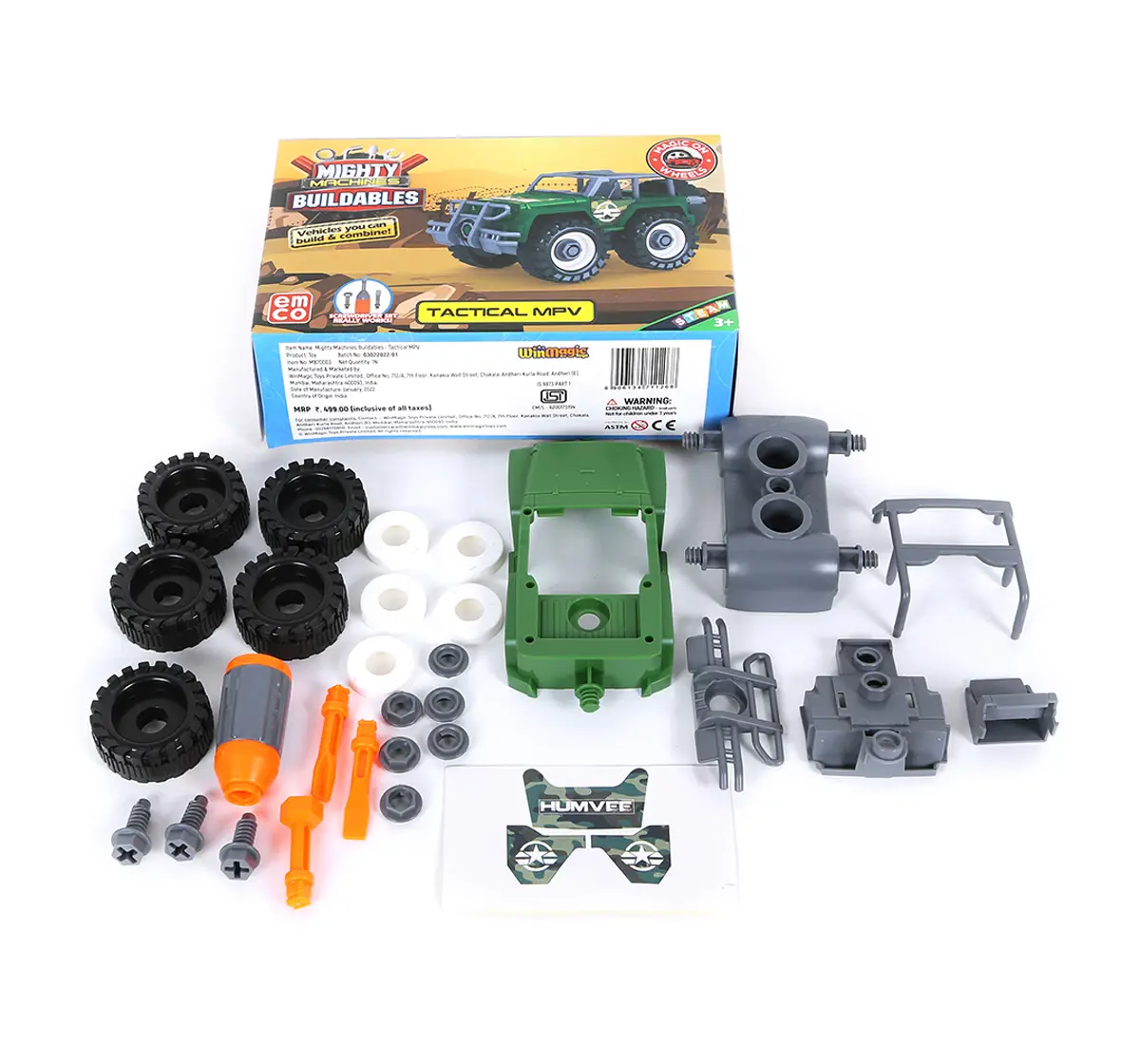 Mighty Machines Tactical Mpv Construction Vechile for kids 3Y+, Multicolour