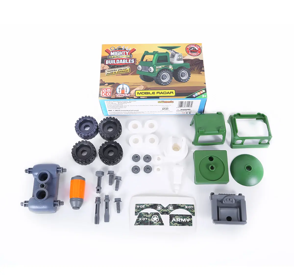 Mighty Machines Mobile Radar Construction Vechile for kids 3Y+, Multicolour
