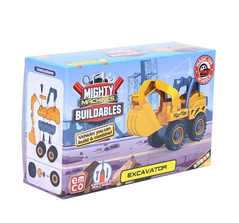 Mighty Machines Excavator Construction Vechile for kids 3Y+, Multicolour