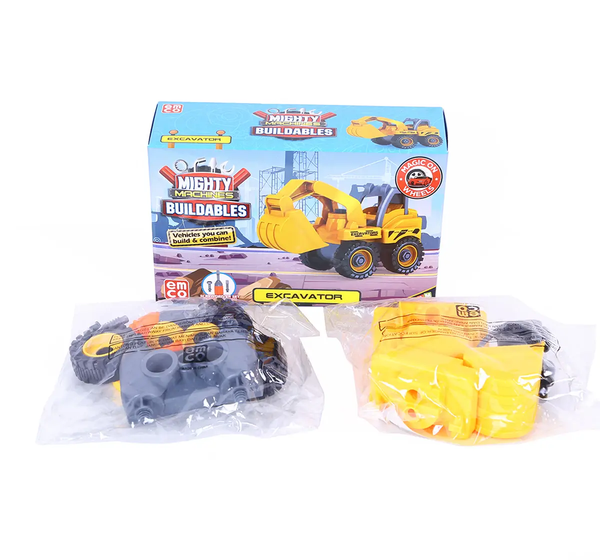 Mighty Machines Excavator Construction Vechile for kids 3Y+, Multicolour