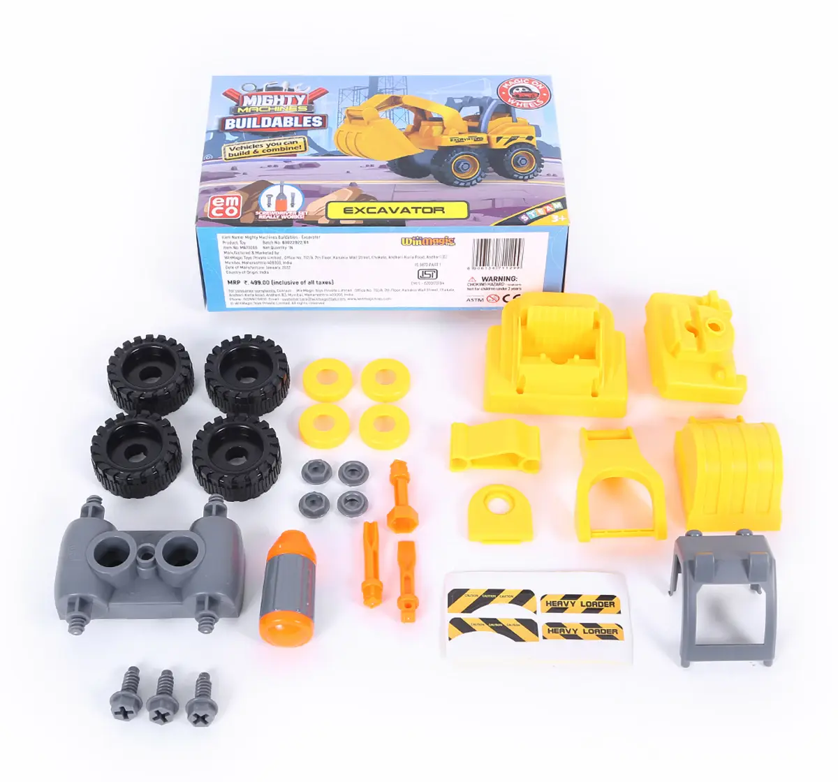 Mighty Machines Excavator Construction Vechile for kids 3Y+, Multicolour