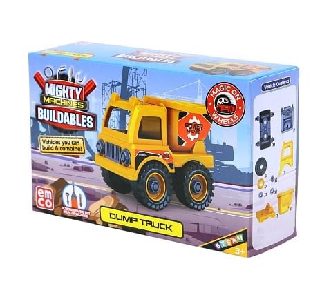 Mighty Machines Dump Truck Construction Vechile for kids 3Y+, Multicolour