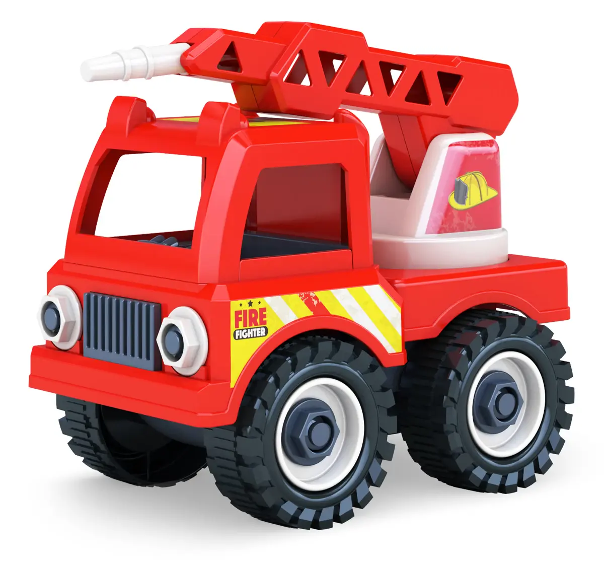 Mighty Machines Aerial Fire Truck Construction Vechile for kids 3Y+, Multicolour