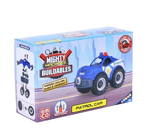 Mighty Machines Patrol Car Construction Vechile for kids 3Y+, Multicolour