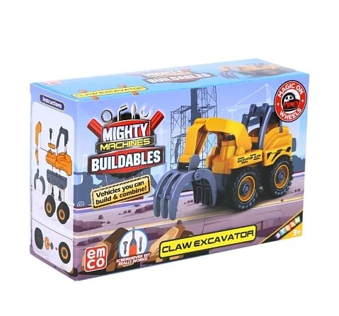 Mighty Machines Claw Excavator Construction Vechile for kids 3Y+, Multicolour