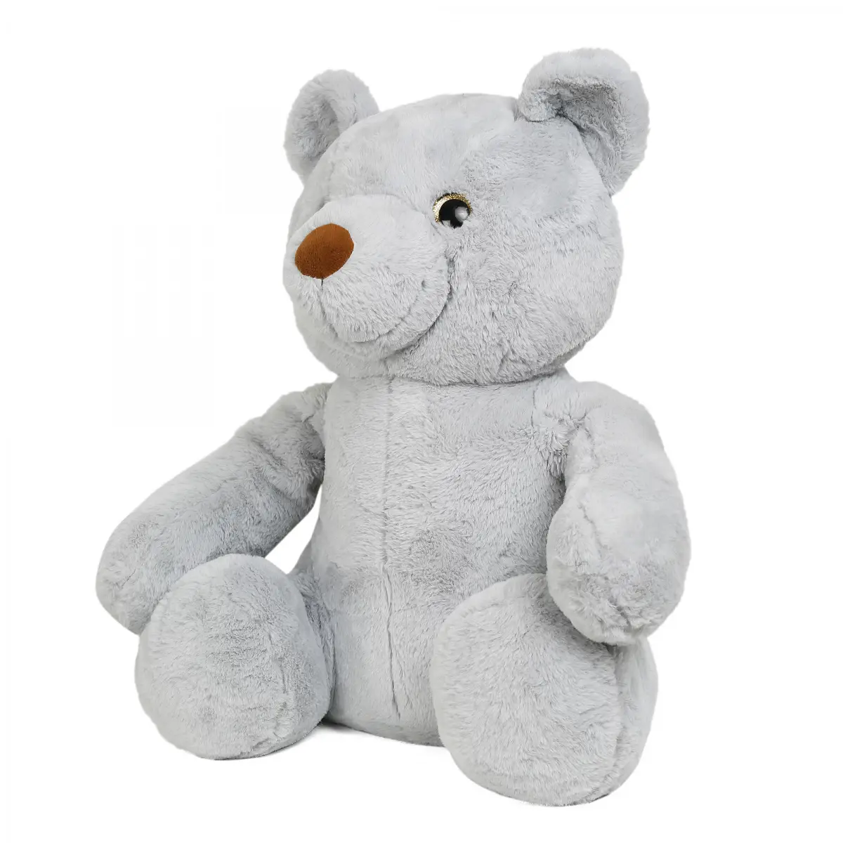 FuzzBuzz Plush Stuffed Bear Toy, Grey, 12M+