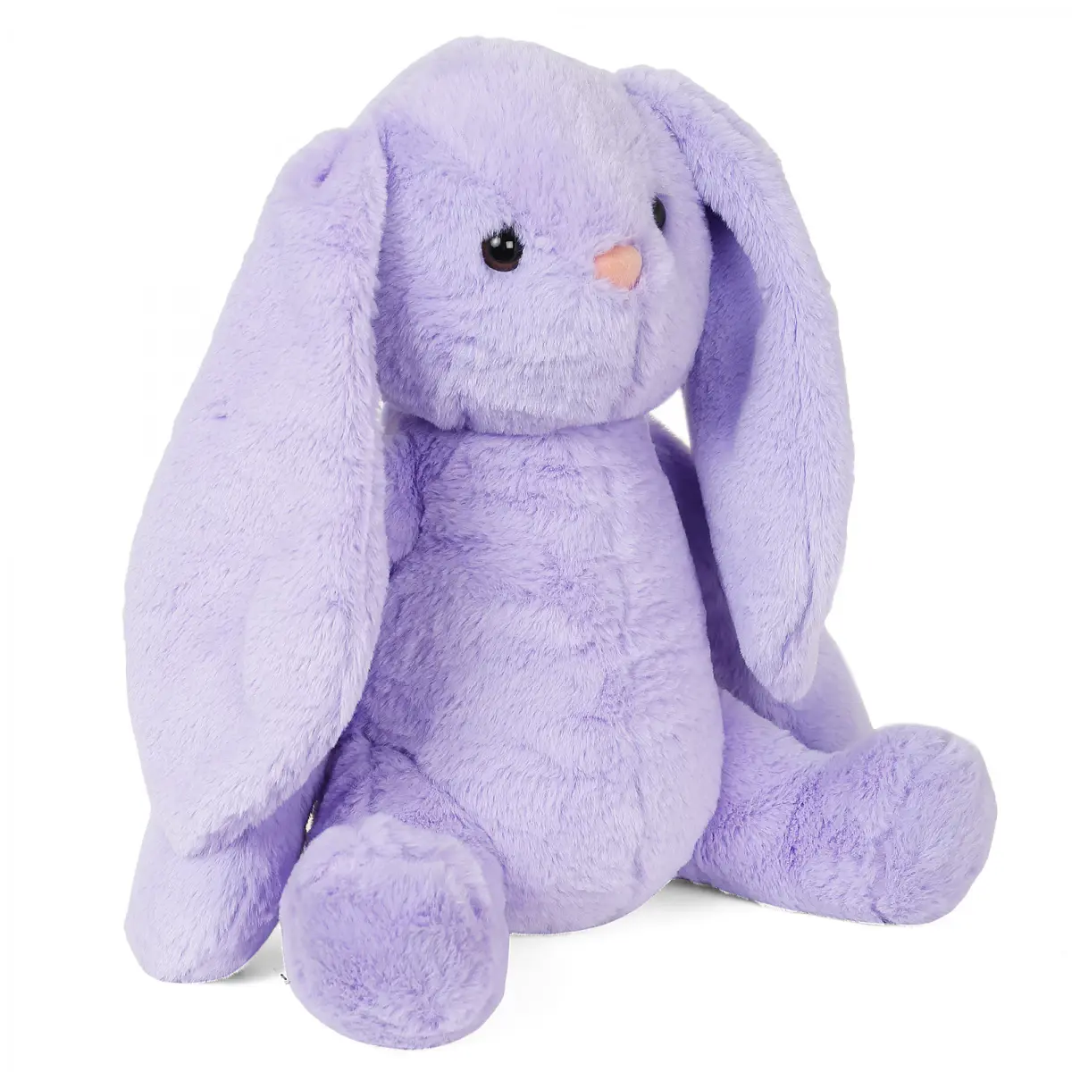 FuzzBuzz Plush Stuffed Bunny Toy, Purple, 12M+