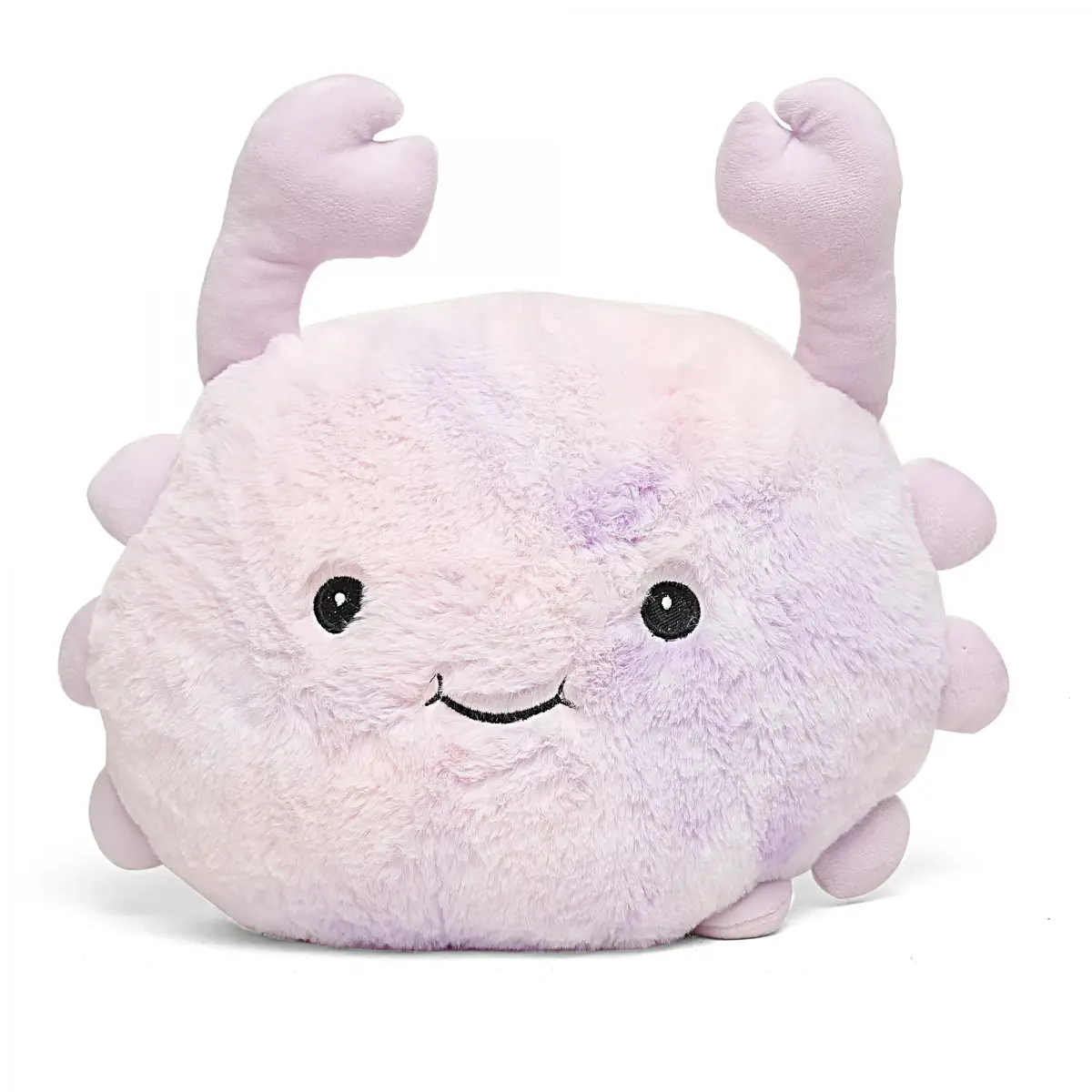 Fuzzbuzz Supersoft Crab Cushion, Soft Toys for Kids, Pink