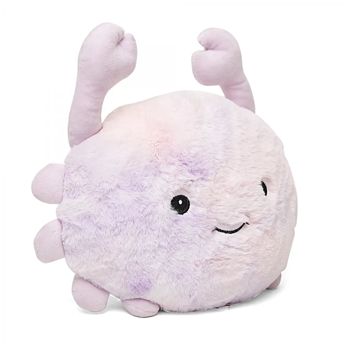 Fuzzbuzz Supersoft Crab Cushion, Soft Toys for Kids, Pink