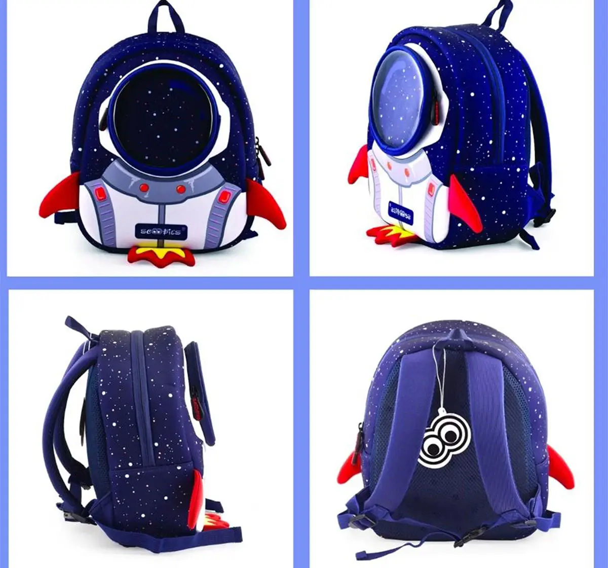 Scoobies Batch New Rocket Toddler Bag Blue, 3Y+