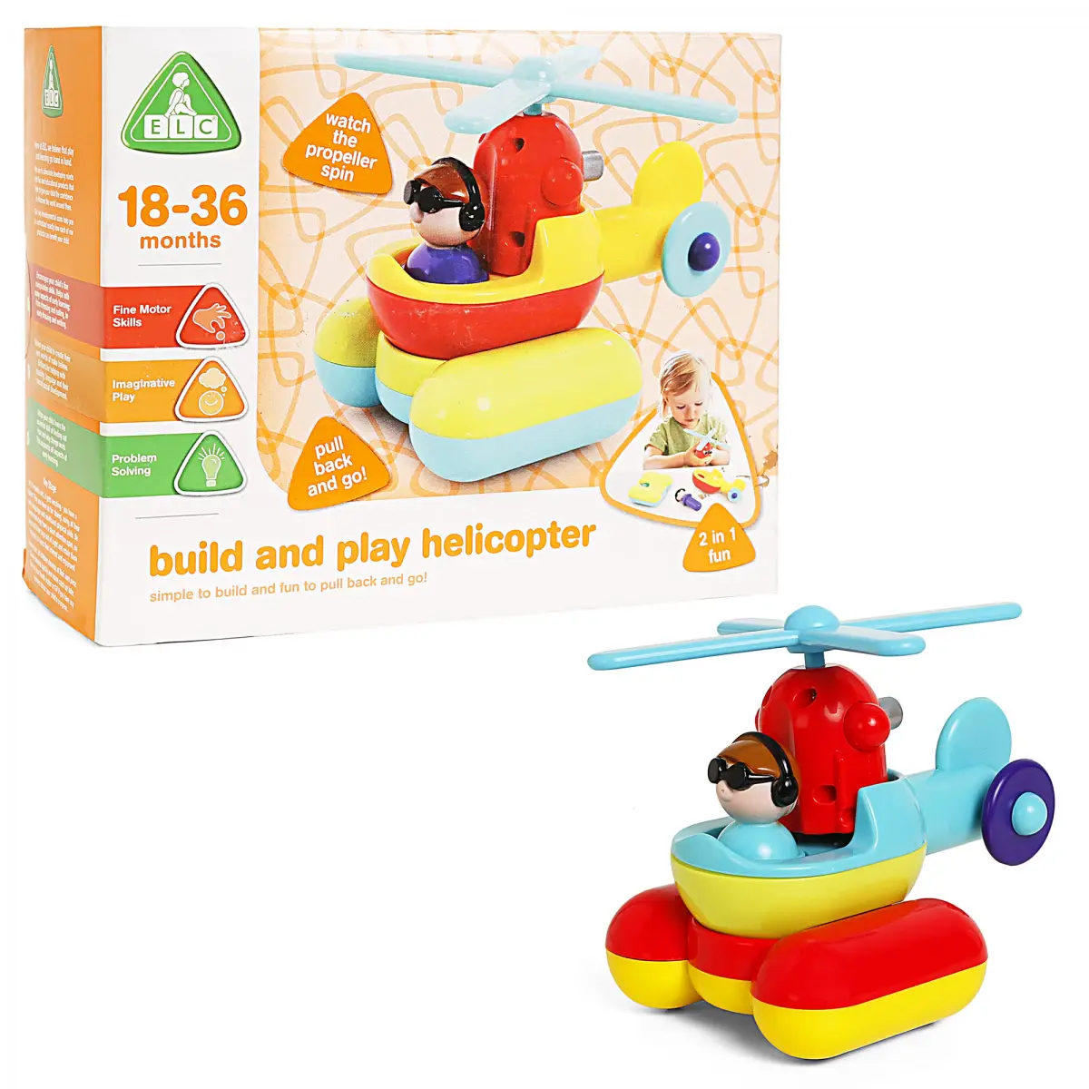 ELC Build & Play Helicopter Multicolour 18M+