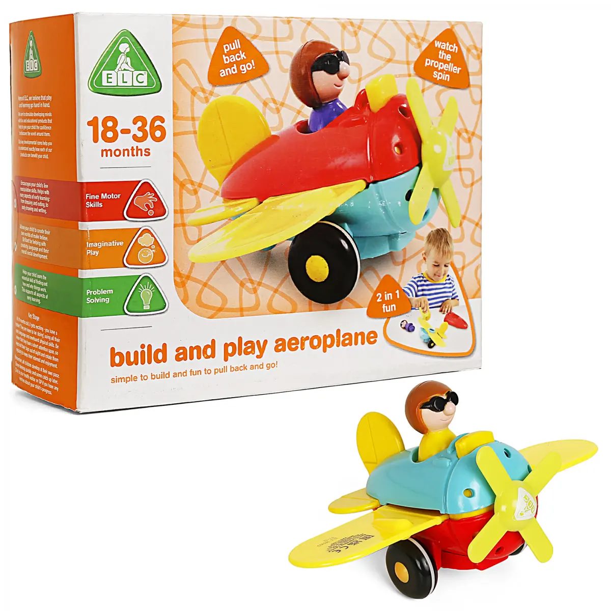 ELC Build & Play Aeroplane Multicolour 18M+