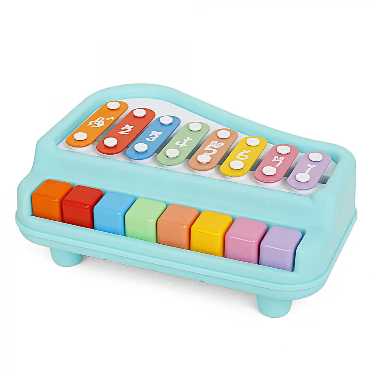 Shooting Star 2 in 1 Melodious Xylophone Piano, 18M+, Multicolour