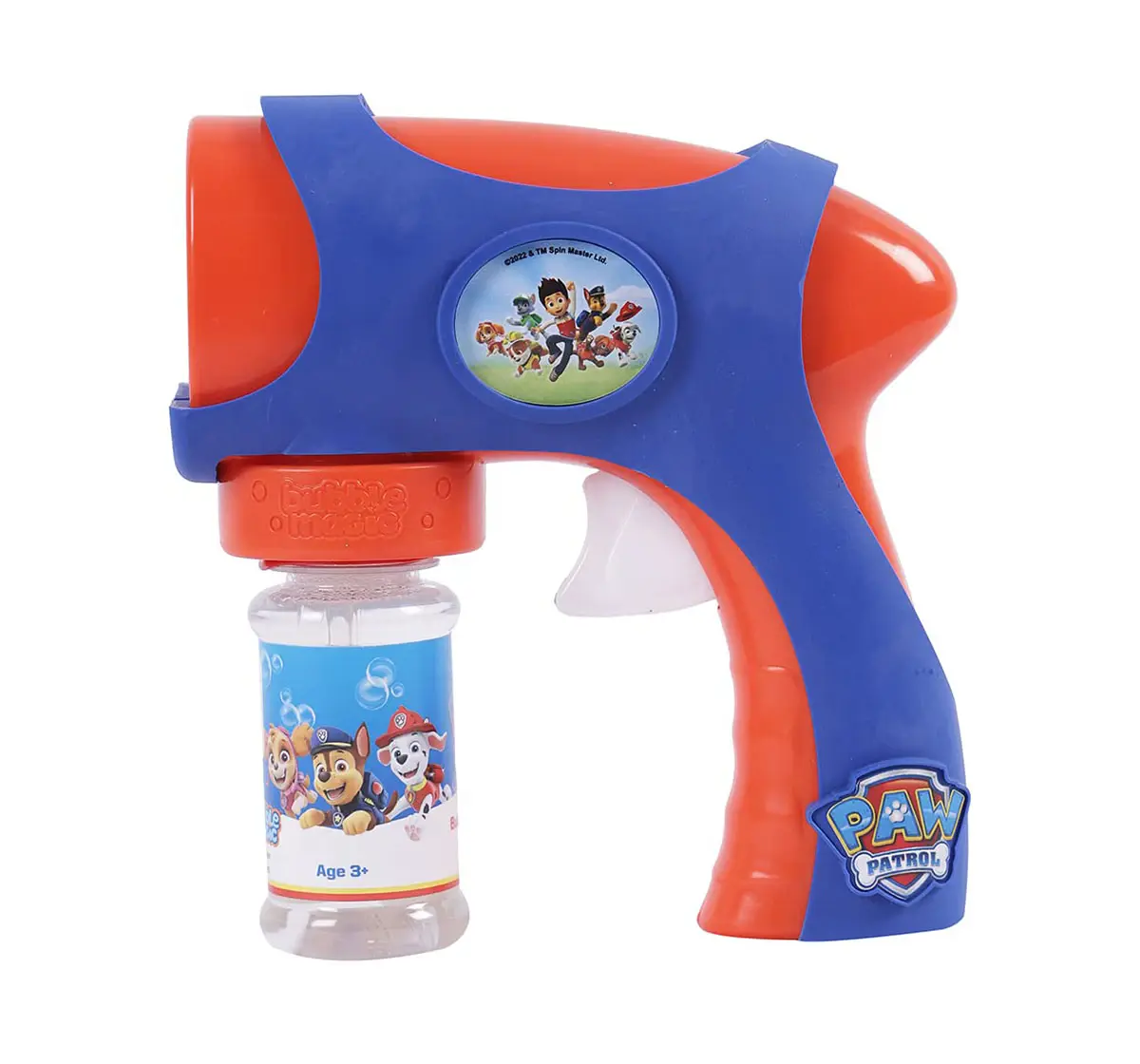 Bubble Magic Paw Patrol Turbo Powered Bubble Blaster Gun For Kids of Age 3Y+, Multicolour