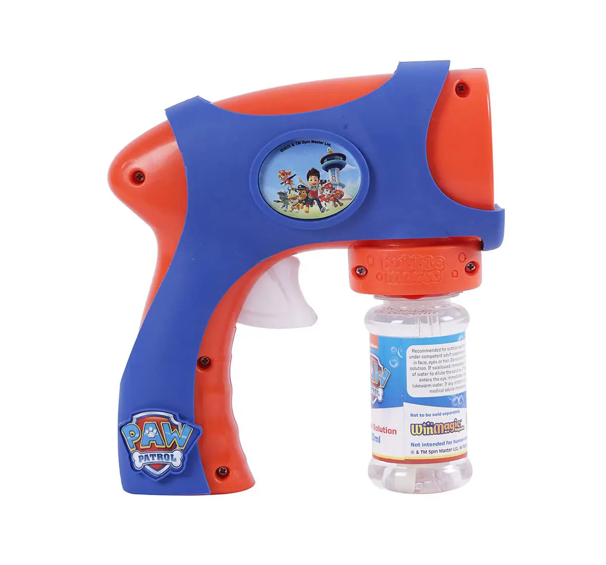 Bubble Magic Paw Patrol Turbo Powered Bubble Blaster Gun For Kids of Age 3Y+, Multicolour