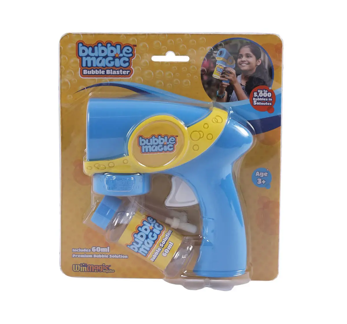 Bubble Magic Bubble Blaster For Kids of Age 3Y+, Multicolour