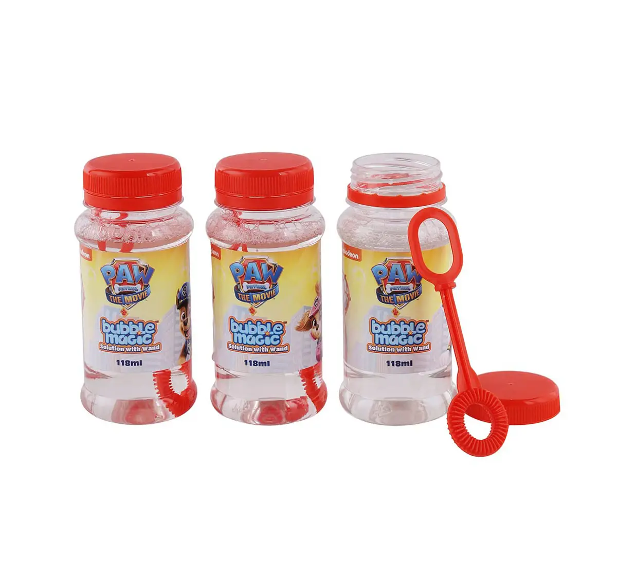Bubble Magic Paw Patrol 118 ML Solution Pack of 3 For Kids of Age 3Y+, Multicolour