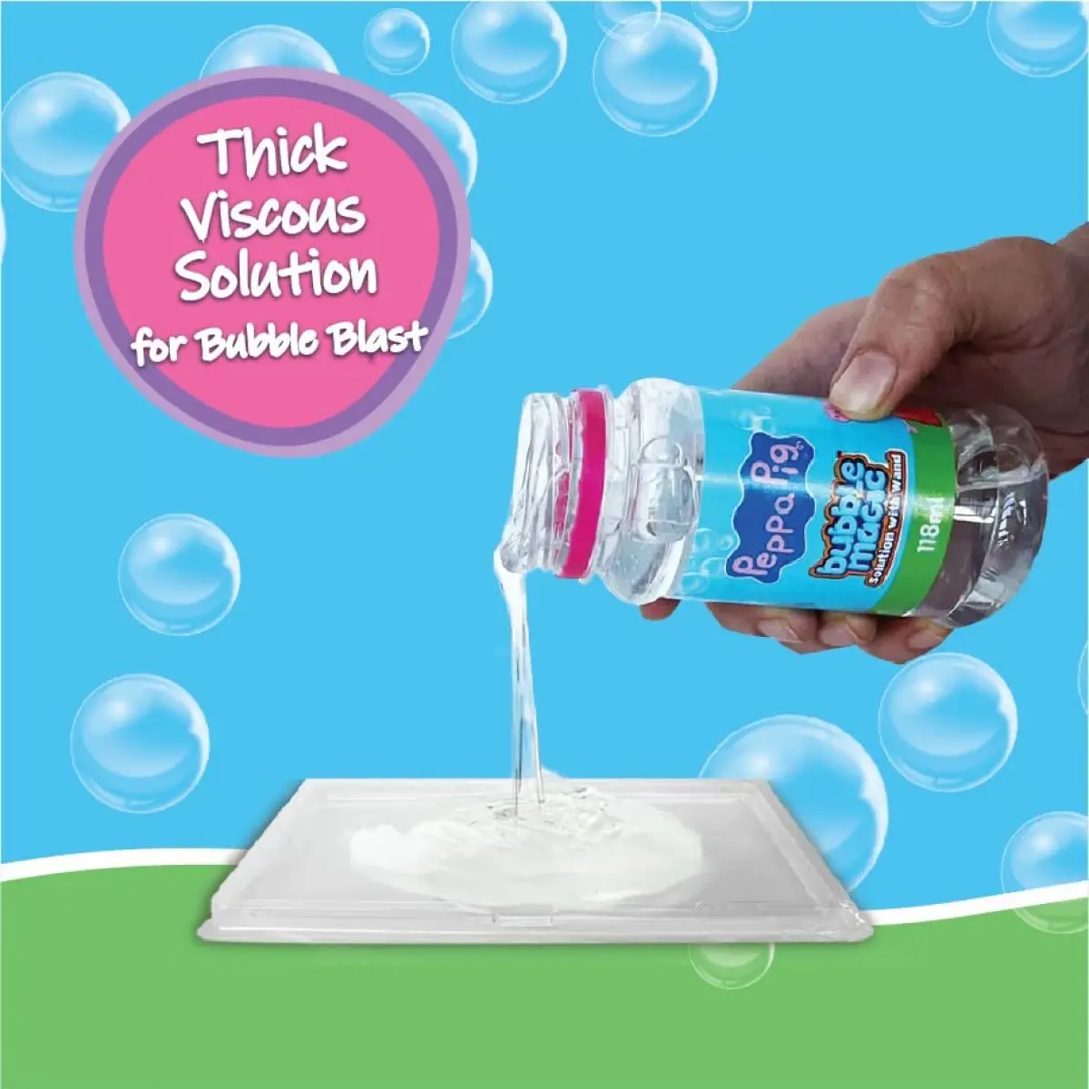 Bubble Magic Peppa Pig 118 ML Solution Pack of 3 For Kids of Age 3Y+, Multicolour