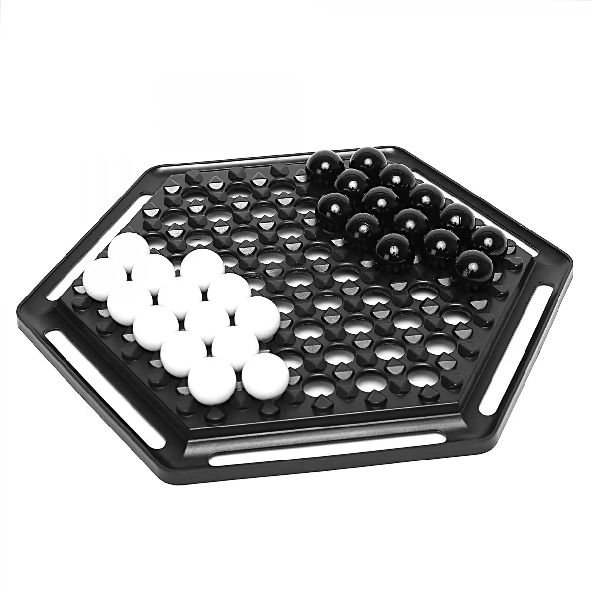 Funskool Abalone Strategical Hexagonal Board Game, Black And White, 7Y+