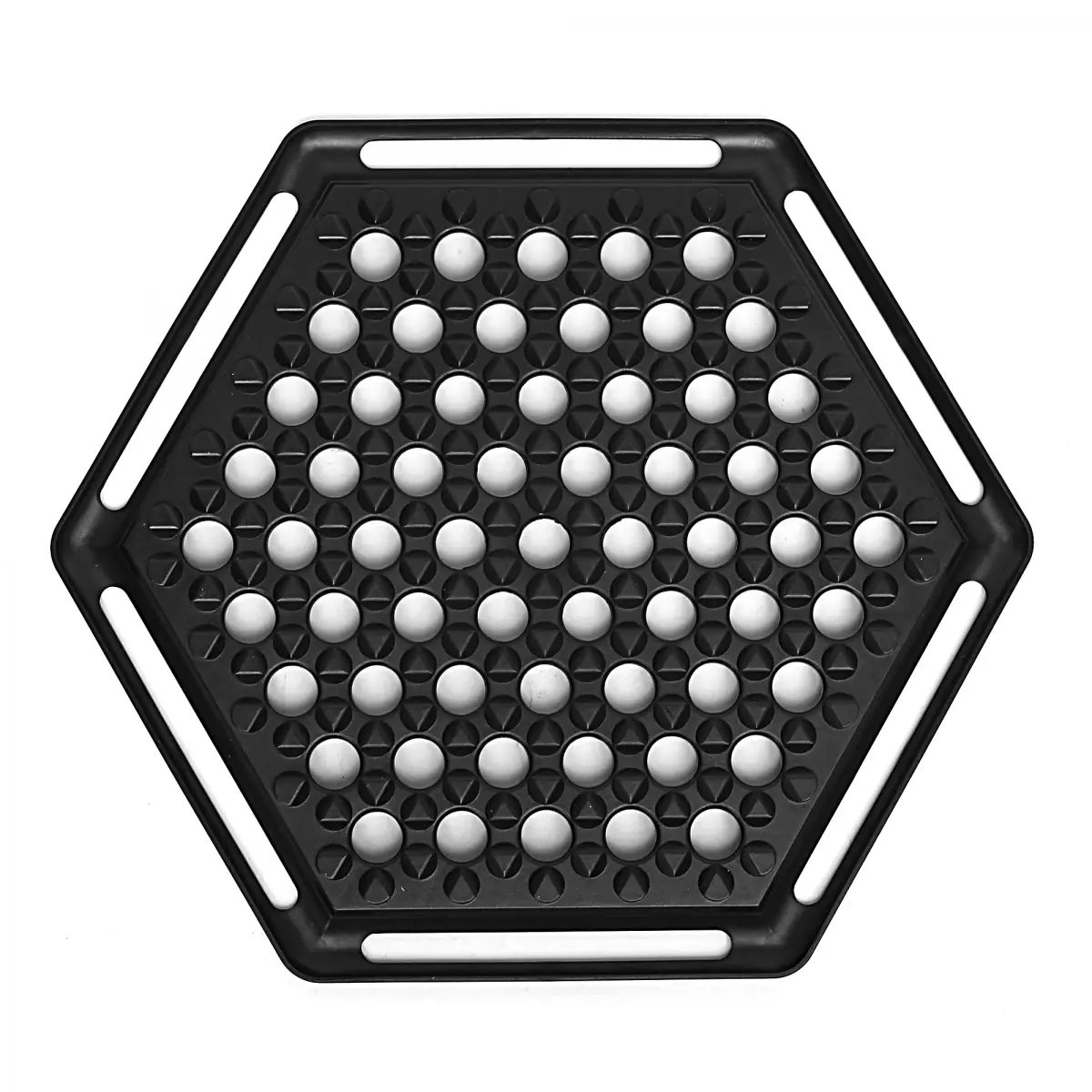 Funskool Abalone Strategical Hexagonal Board Game, Black And White, 7Y+