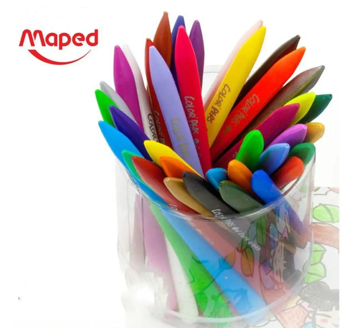 Maped Color'Peps Aqua Watercolour Pencils and Paint Brush - Assorted, 3Y+ (Multicolour)