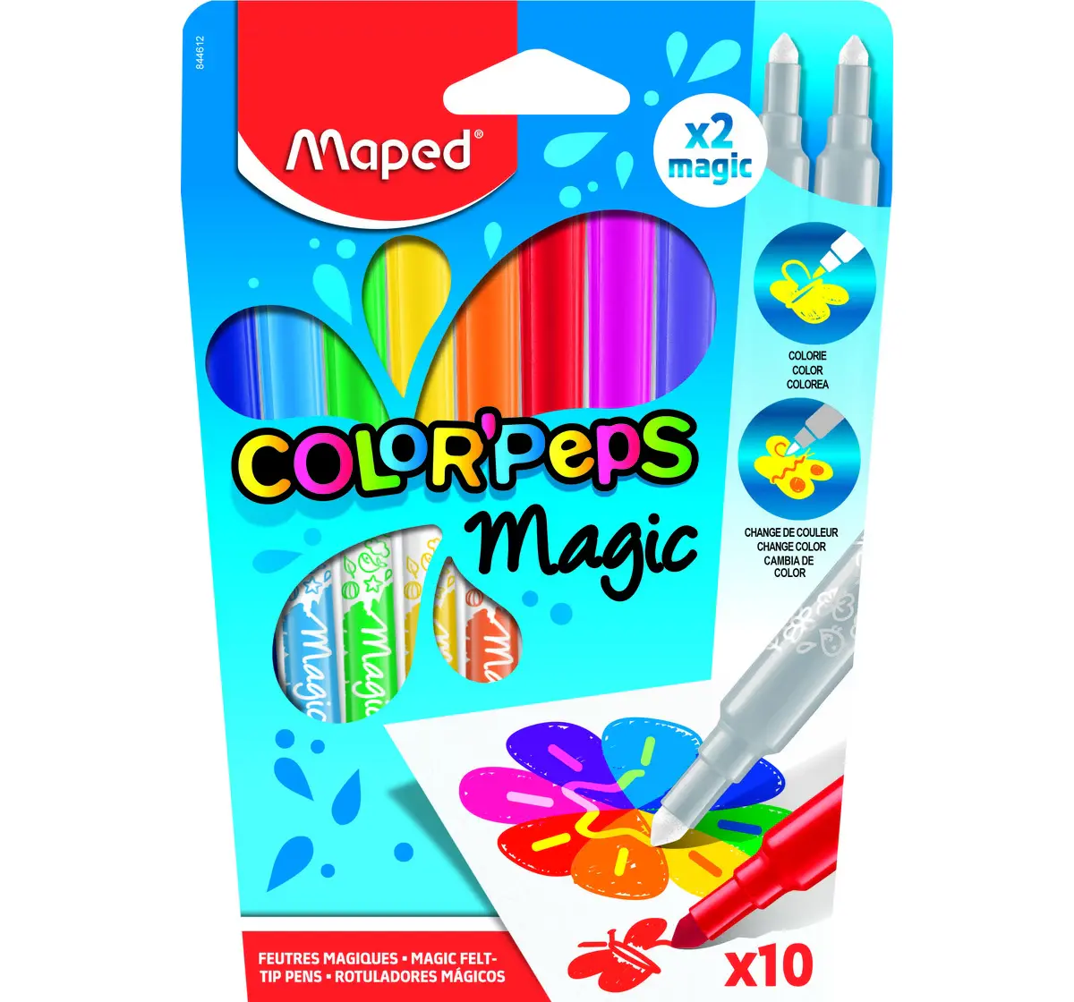 Maped Color'Peps Brush Felt Tip Pen Set -Assorted, 3Y+ (Multicolour)