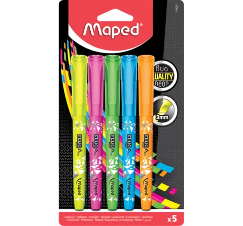 Maped Reload Roller Ball Pen with Refill Cartridge - Assorted, 5Y+ (Mulicolour)