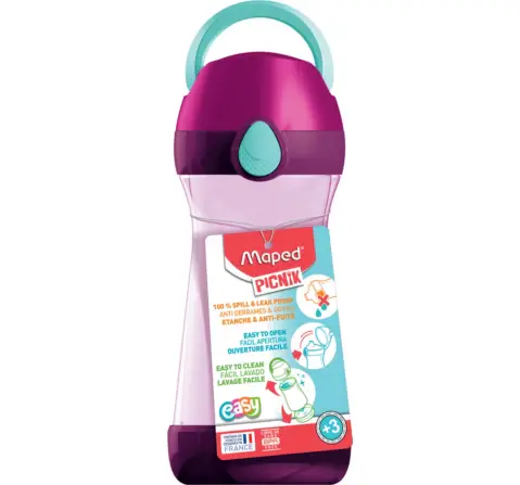 Maped Picnik Comics Concept Water Bottle-430ml, 3Y+ (Red)